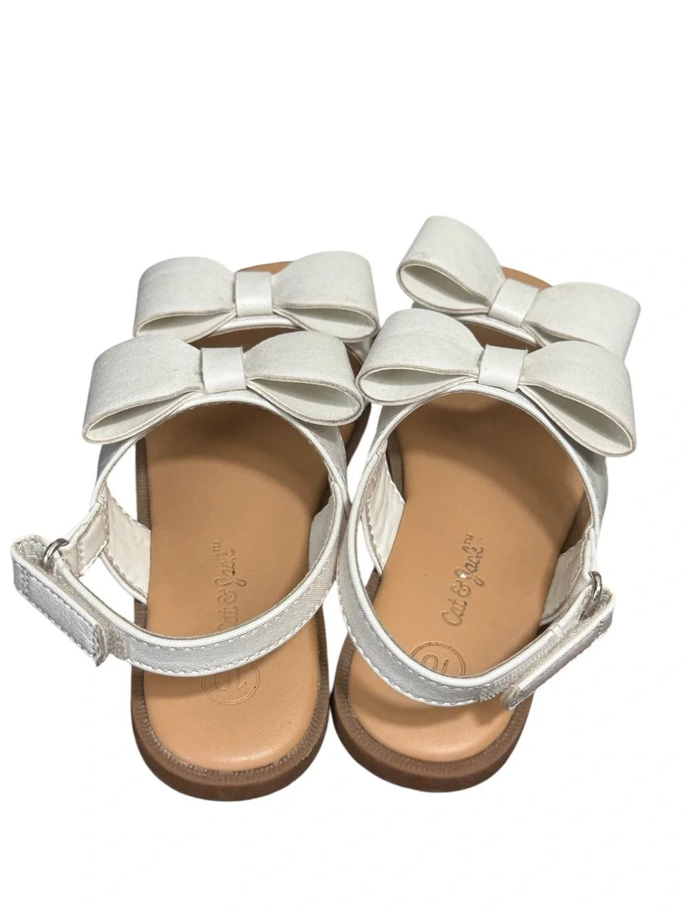 Girls Cat & Jack White Bow Strap Sandals